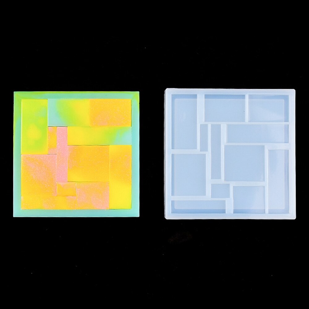 Puzzle Puzzle Silikon Formen DIY Handwerk Harz Gussformen Für Heimat Dekor Spiel spielen UV Epoxid Harz Tablett Bahn bilden Bausatz: 02