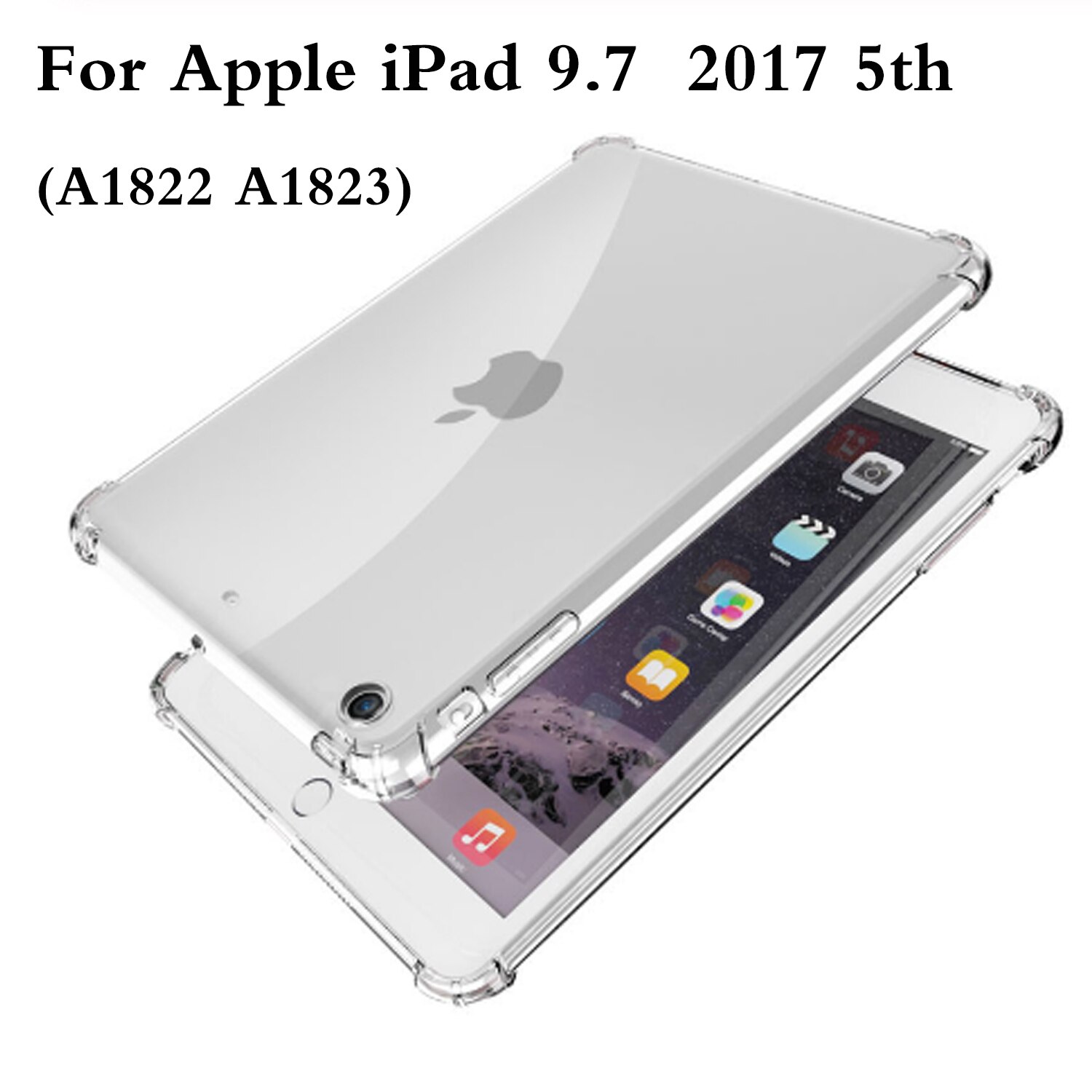 Dla iPad 9.7 2017 2018 2019 10.2 5th 6th 7th generacji przypadku odporność na upadek miękkie etui TPU dla iPad powietrza 1 2 3 Pro 9.7 10.5 11: For ipad 9.7 2017