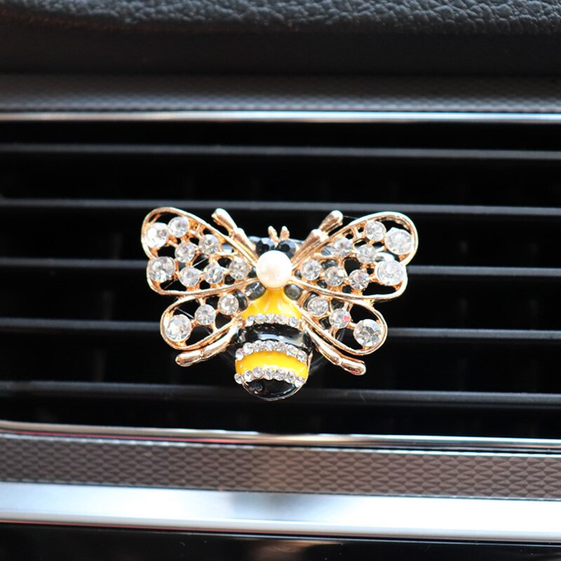 Bil dekoration diamant bi bil luftfriskere auto outlet parfume klip bil duft diffuser biltilbehør piger: Bi