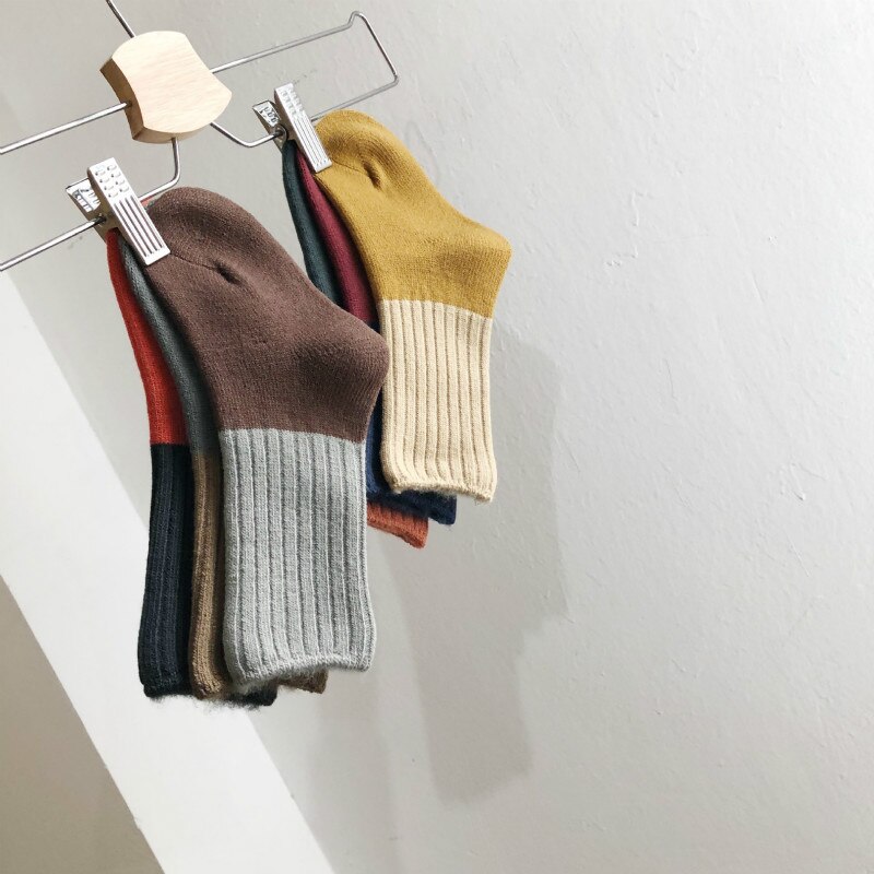 Calcetines gruesos de algodón para bebé, niño y niña, de 1 a 9 años, 6 par/lote