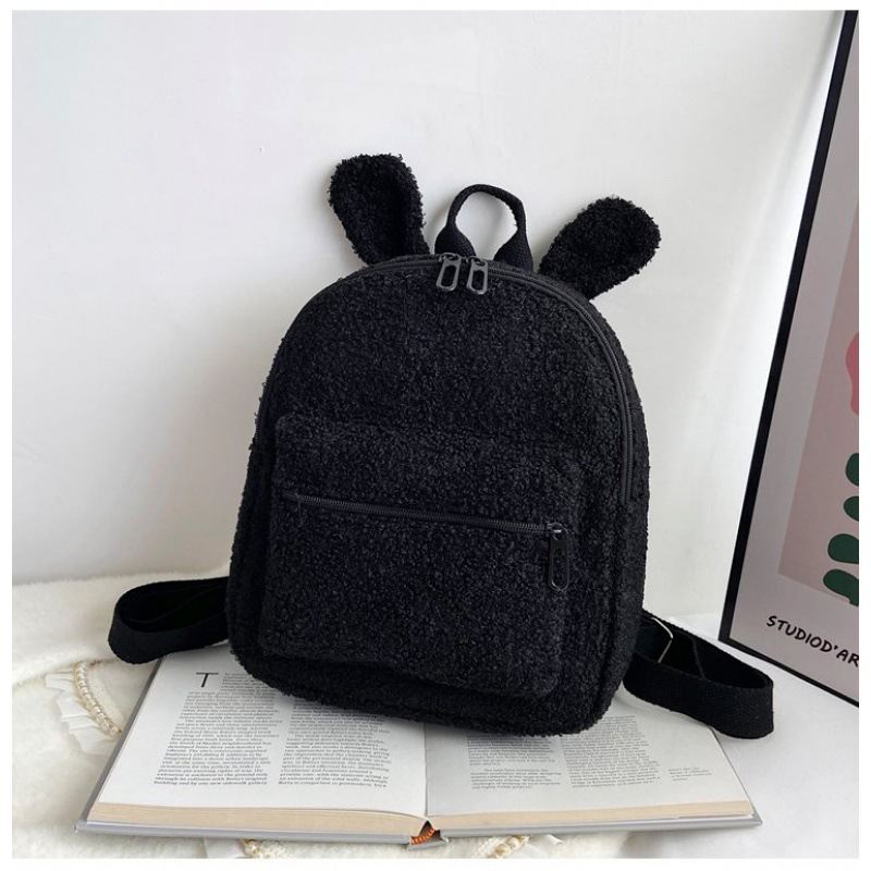 Urso mochilas portáteis crianças viagem compras mochilas femininas bonito urso em forma de ombro mochila: ROXO