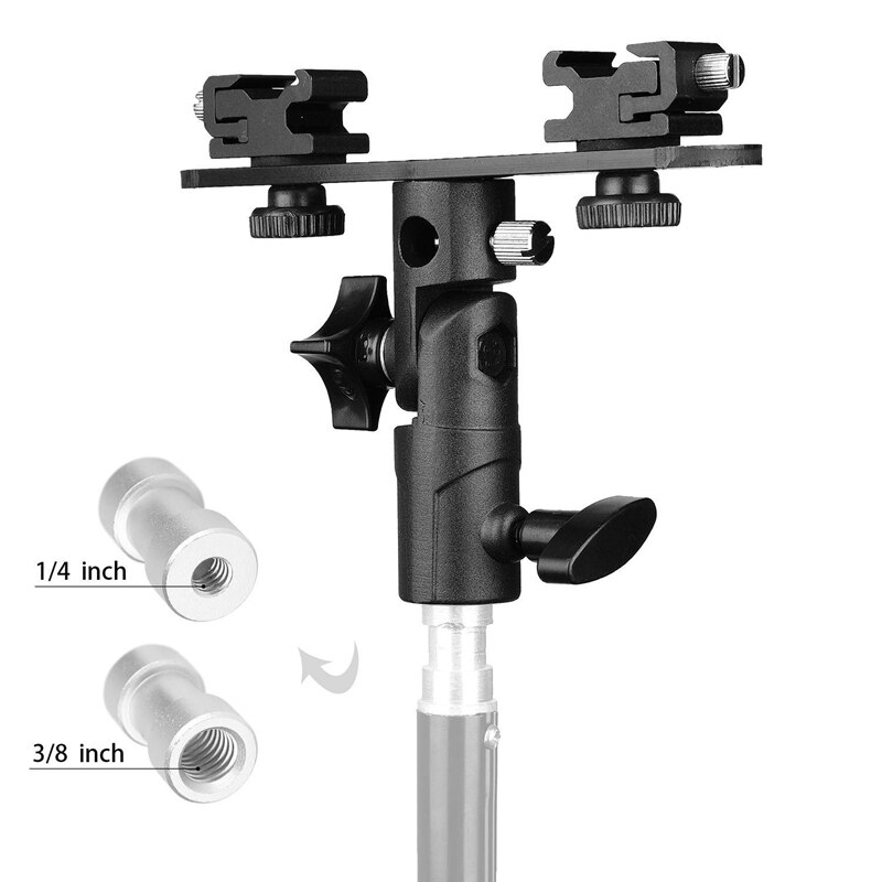 ic Arm 11 Inch Articulating Arm ic Friction & Dual Flash Bracket Shoe Speedlight Stand Umbrella Holder