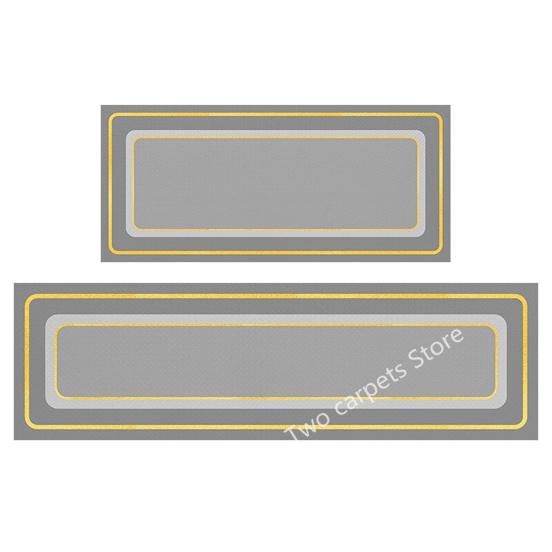 Eovna PVC Kitchen Mat Oilproof Kitchen Carpet Anti Slip Floor Mat for Living Room Bedroom Hallway Grey Doormat