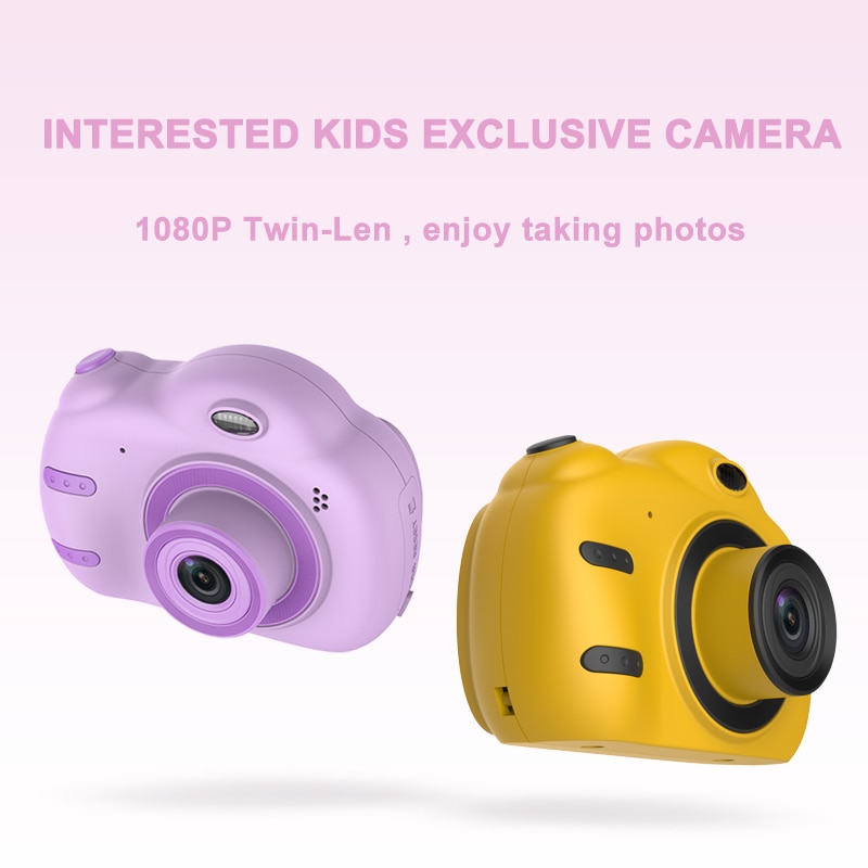 Genopladelige foto video afspilning kameraer børn legetøj mini kamera barn 2.4 tommer ips skærm børn uddannelsesmæssige