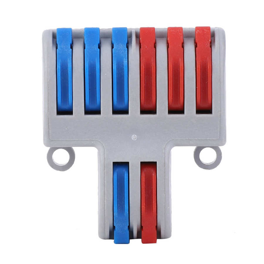 power monitor energy meter 5pcs 2 in 6 out Reusable Spring Lever Terminal Blocks Electric Wire Cable Connectors digital