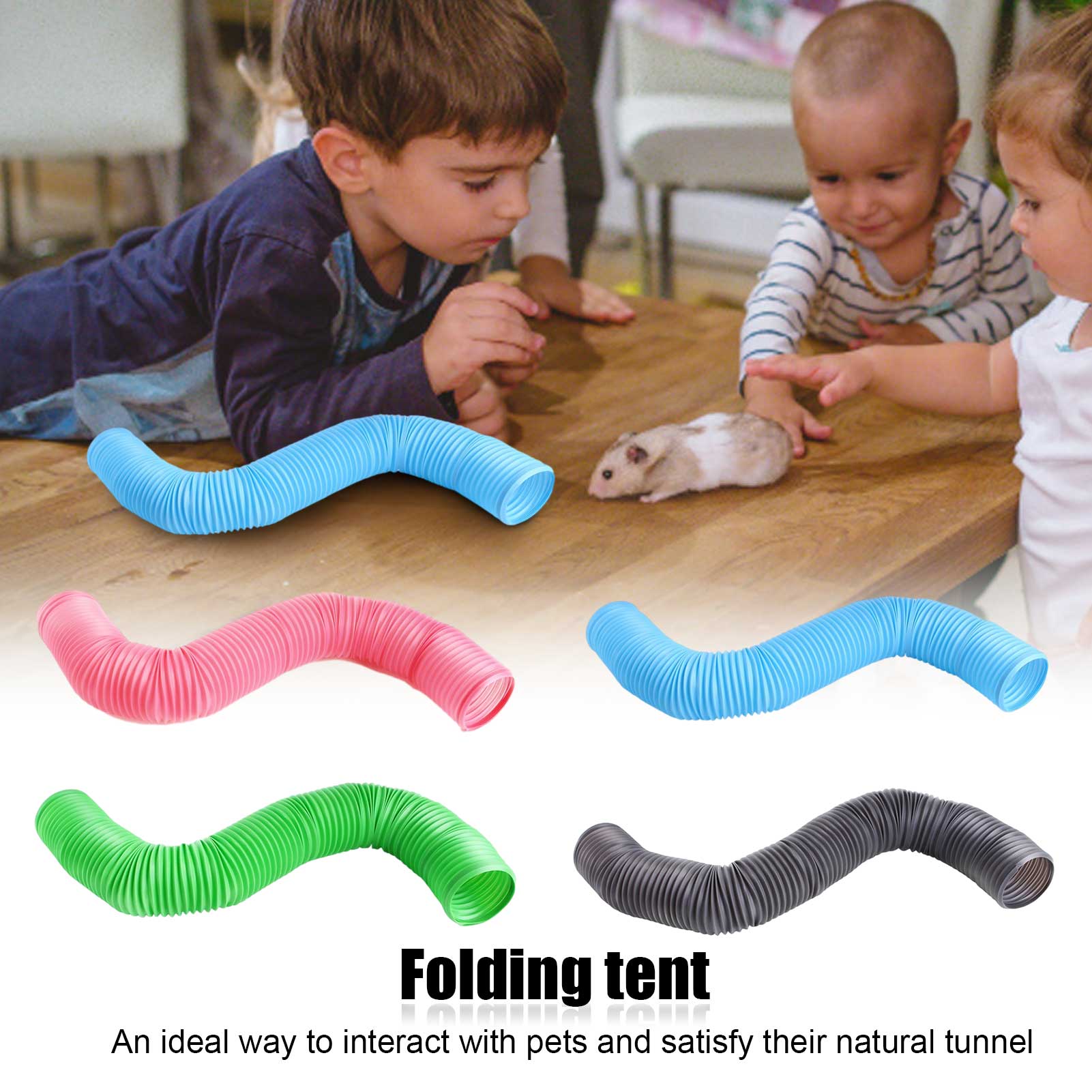 Tubería de plástico para hámster, herramientas de juego de entrenamiento, túnel externo para hámster, juguetes multifuncionales, accesorios para jaula