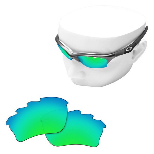OOWLIT Polarisierte Ersatz Linsen für-Oakley Half Jacket XLJ Belüftet Sonnenbrille: Green Mirror