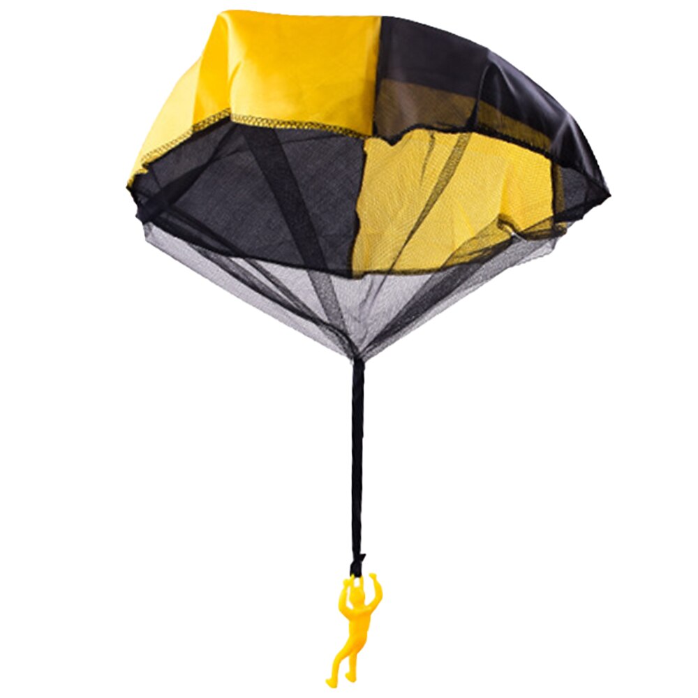 Bambini A Mano di Lancio mini Soldato Paracadute Giocattolo Divertente I Bambini tutto'aperto Gioco Giocattoli Educativi volare paracadute sport: giallo