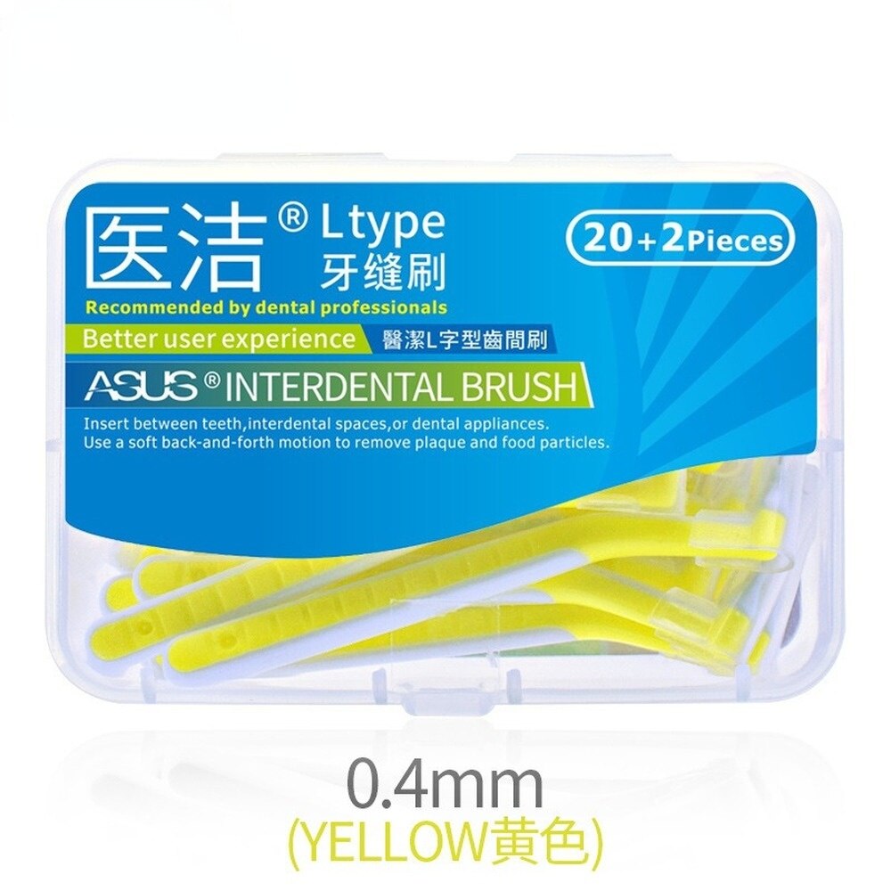 Interdental Brushing Interdental Brushing Braces Tooth Gap Cleaning Adult Children Straightening L-shaped Tooth Gap Brush 20+2: MULTI