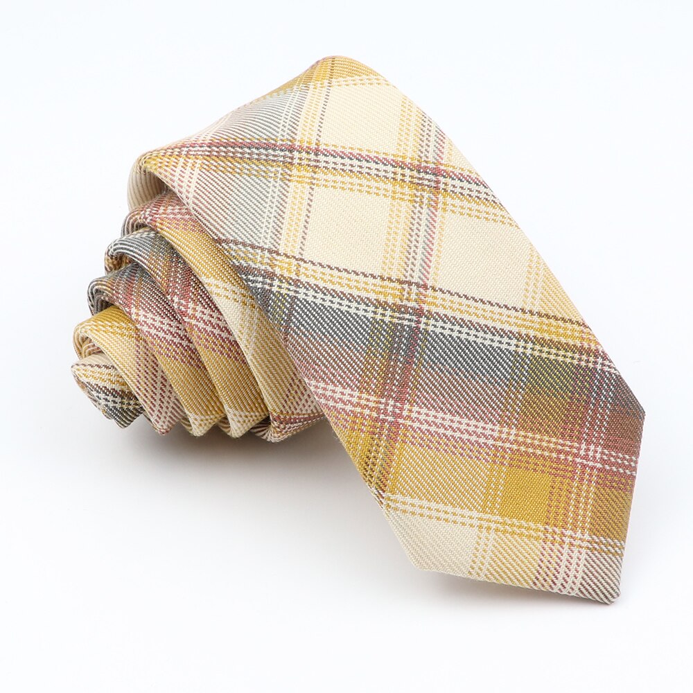 Plaid Tie For Men Women Soft Skinny Cotton TR Fabric Necktie For Wedding Bussiness Casual Man's Neckties Suits Flower Cravat: 46