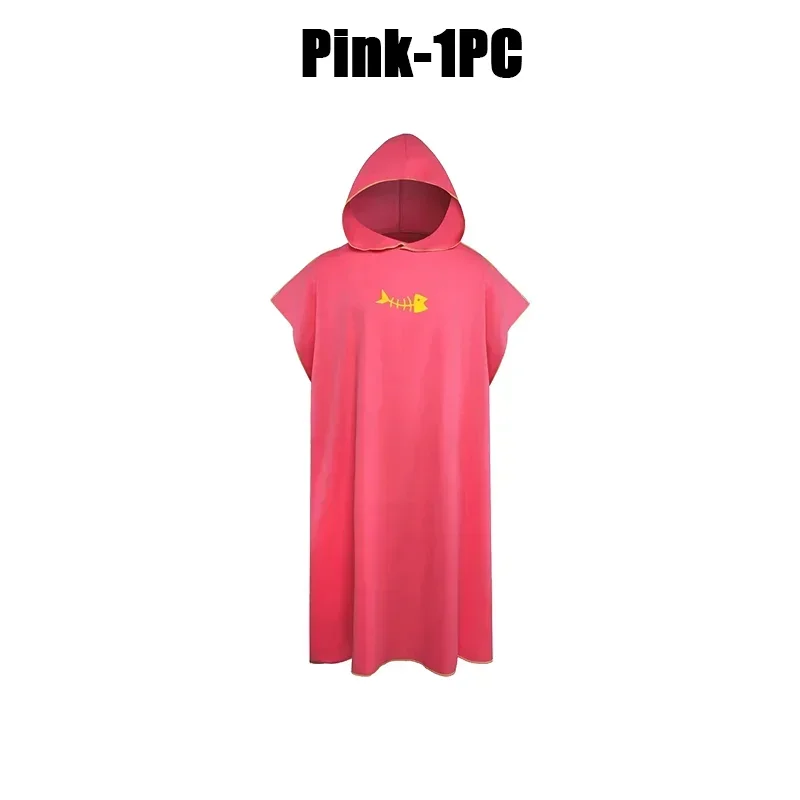 Toalha de microfibra com capuz, masculina e feminina, secagem rápida, natação, praia, viagem, roupão de banho, poncho de surf, sauna, acessório de jogo: Azul