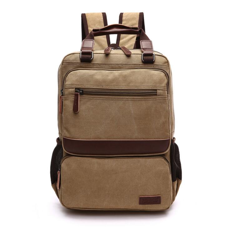 X-Online 032317 preppy style student school bag man canvas travel backpack