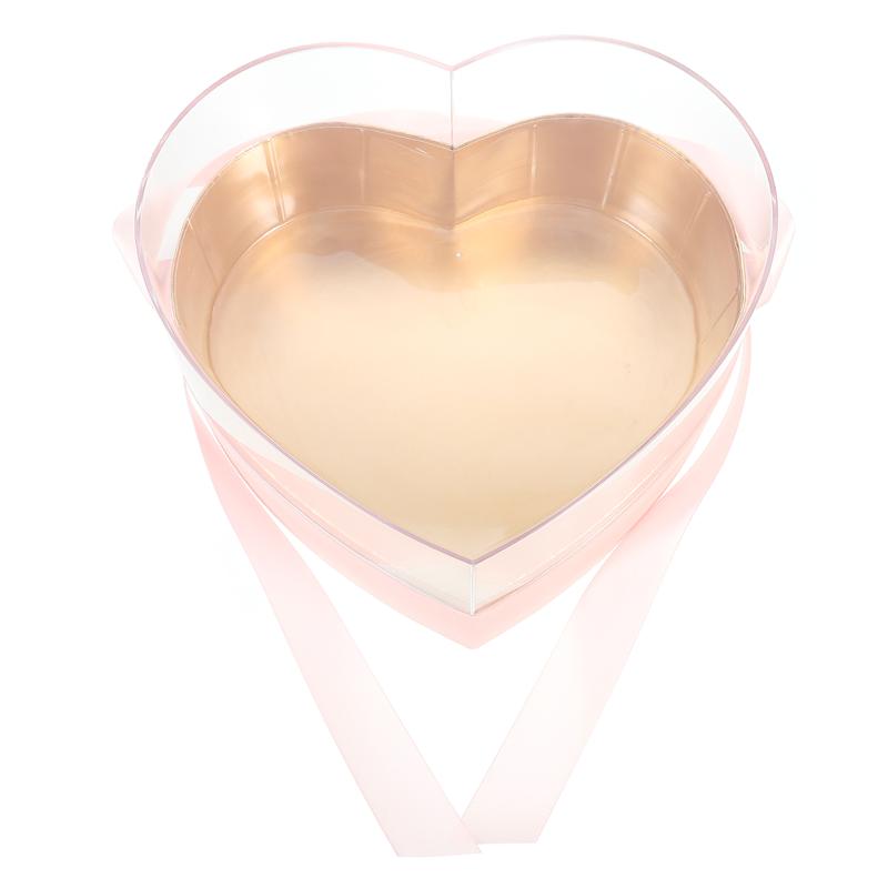 Flower Box Heart Shaped Flower Packing Box Acrylic Flower Box Heart Shaped Packing Box Flower Arrangement Container