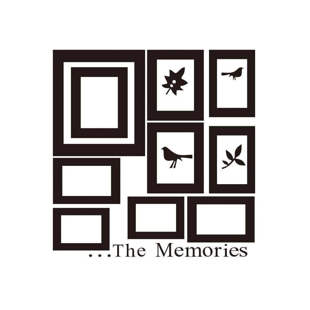 Wall-Mounted Photo Frame Photo Frame Mural Wall Stickers DIY Picture Home 10x Decor 10x Decor Photo Frame Black Photos Living