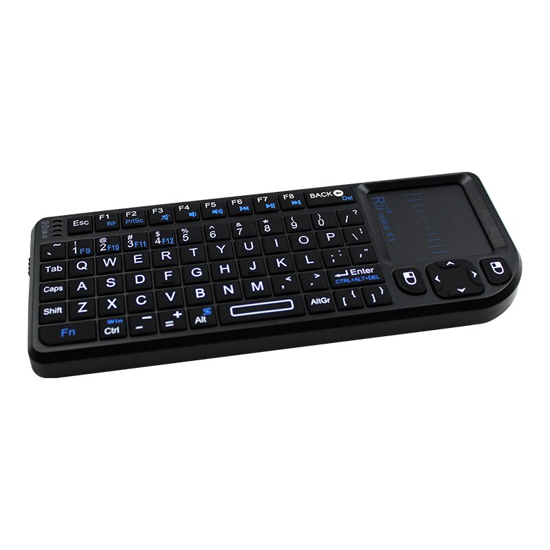 Rii Mini X1 Mini teclado inalámbrico de 2,4 GHz ratón de aire con TouchPad de la caja de TV Android /Mini PC/ordenador portátil