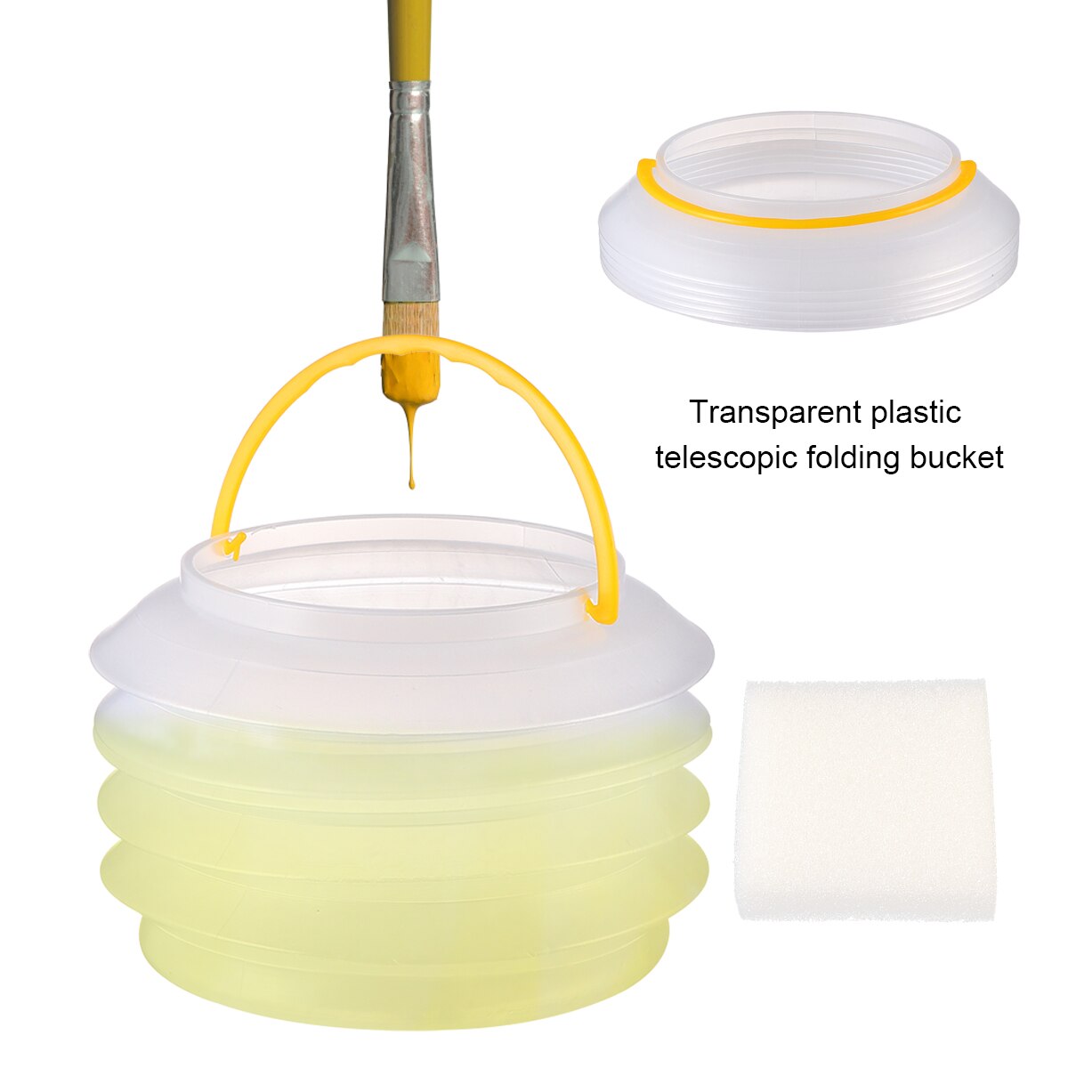 2pcs 2L Portable Folding Bucket Folding Water Bucket Travelling Foldable Bucket Transparent Washbasin For Car Fishing Travel