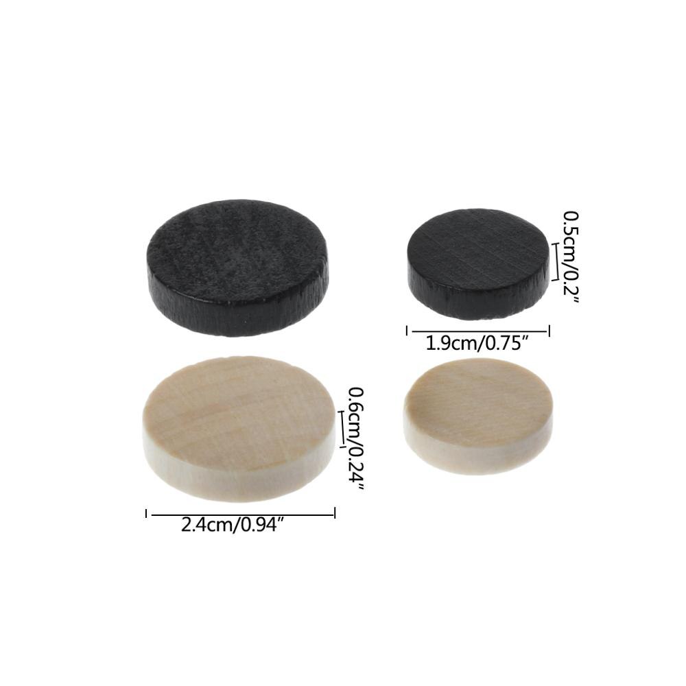 100% Brand and 30pcs Wooden Draughts Checkers Backgammon Chess Pieces for Kid Board Game 2 Dice