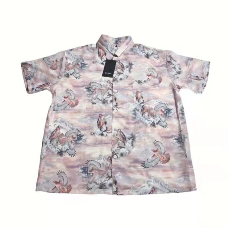 RHUDE – chemise à manches courtes avec imprimé floral et voiture, style , rue, hawaïen: 1 / S