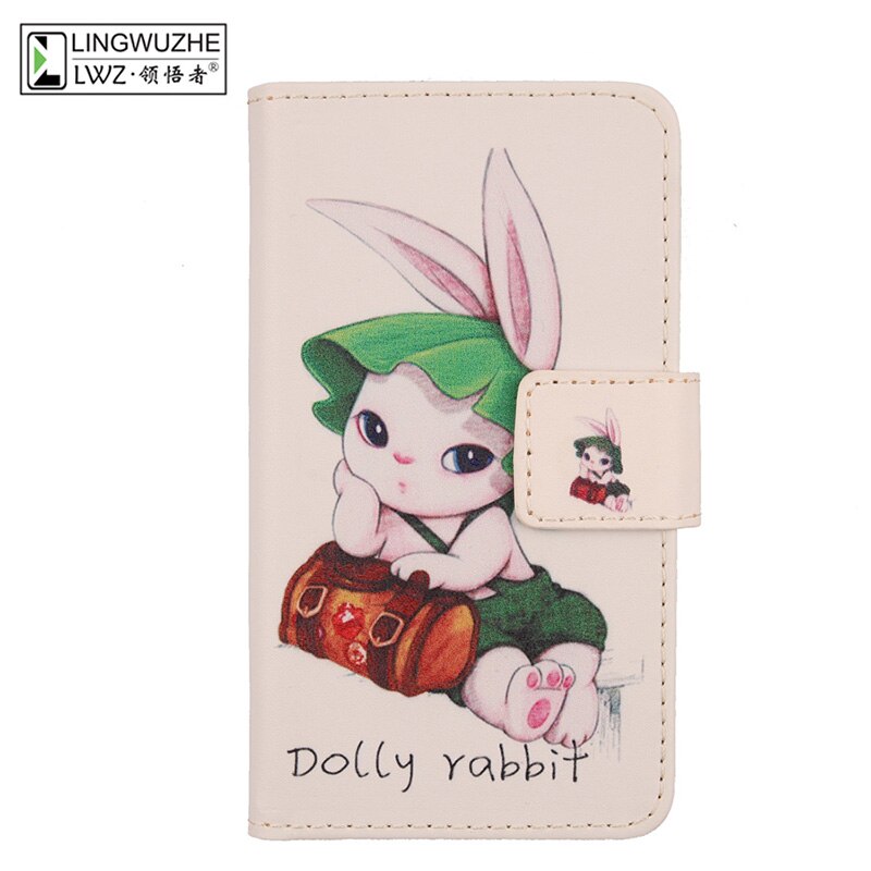For Wiko Lenny 4 Plus Case 5.5'' Flip Wallet Cell Phone Leather Cover For Wiko Lenny 4 Plus Holster Pouch Phone Case Accessories: Dolly rabbit