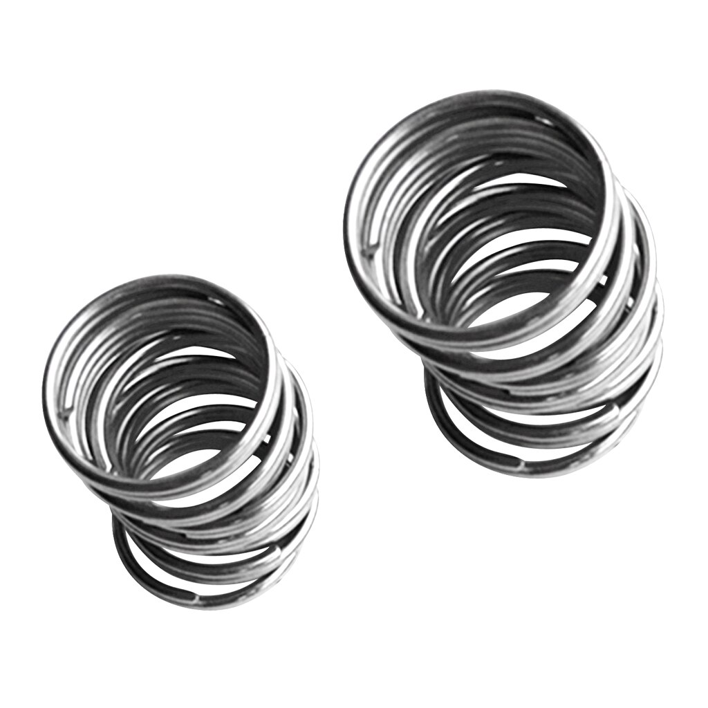Set of 10 Stainless Steel O- Key Rings Split Metal Rings Key