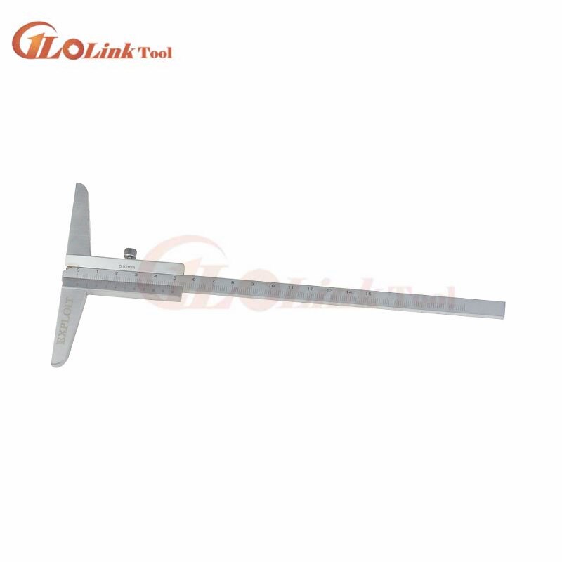 6" 0-150mm Depth Vernier Caliper 0.02 Carbon Steel Metric Gauge Micrometer Measuring Tools