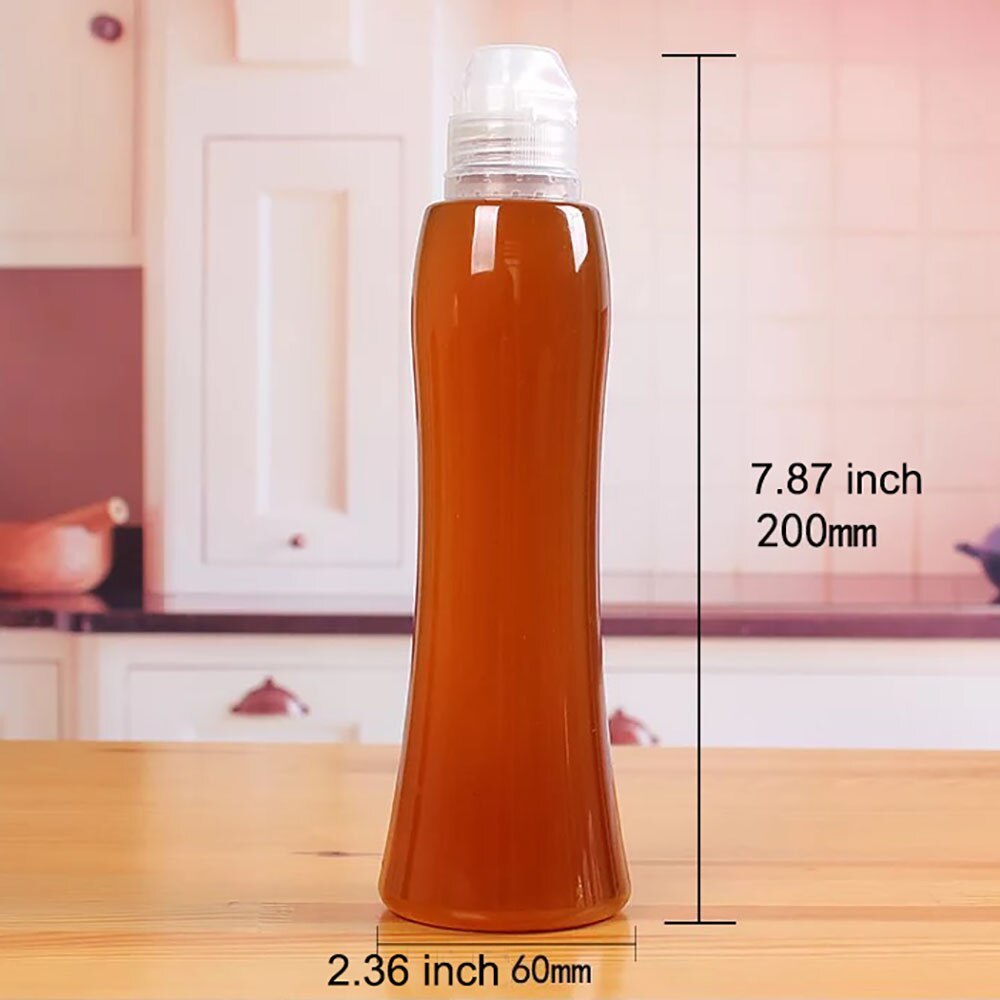 4 kleuren herbruikbare knijphoningpotten voor thuis, keuken, plastic sauscontainers, flessen voor sauzen, saladebewaardispenser: Transparant