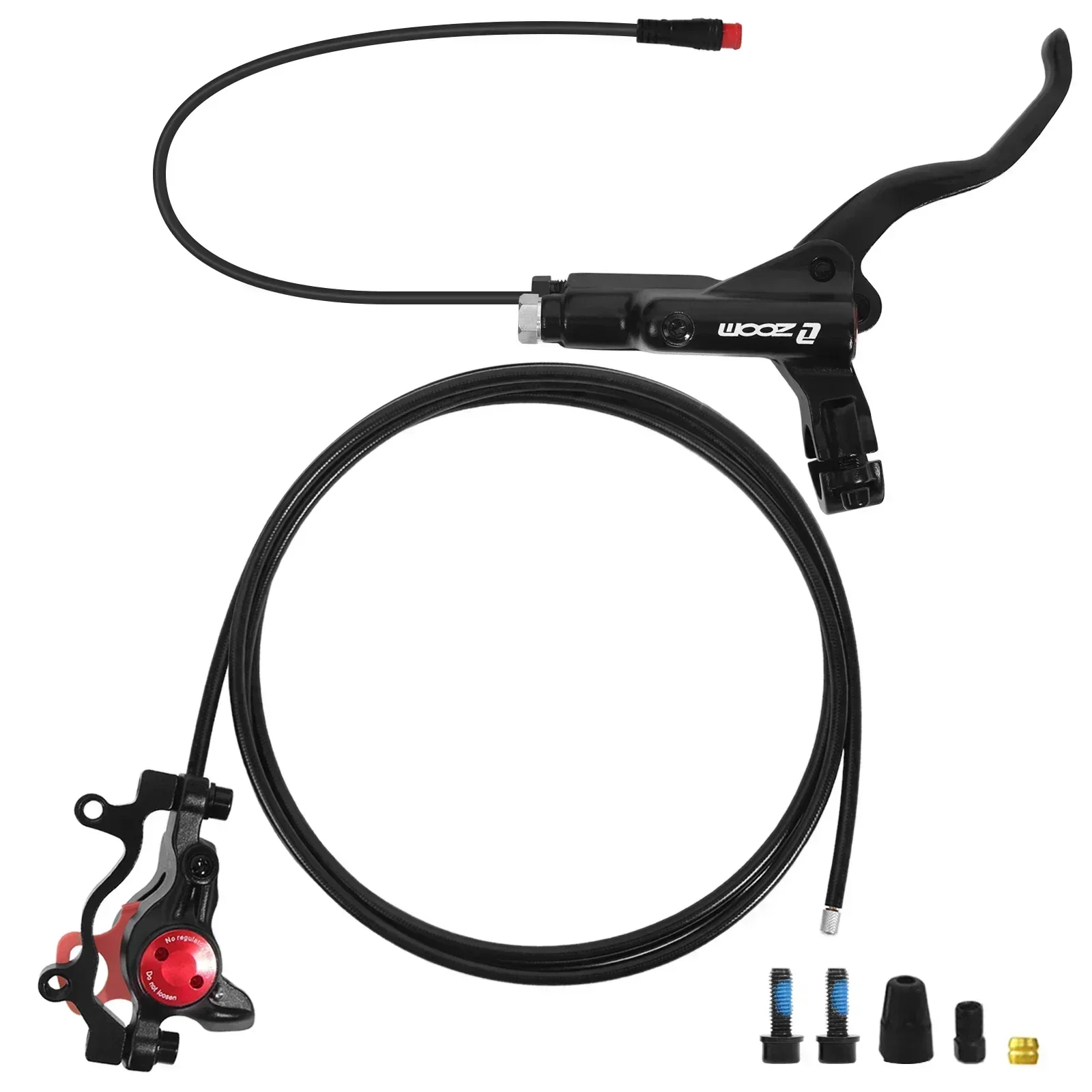 ZOOM HB-775E E-Bike 2-zuiger hydraulische remset Power Off elektrische scooter vouwfiets hydraulische remklauw schijfolie remmen: Rood