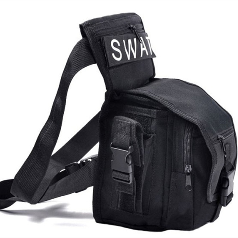 Riñonera de nailon para hombre, bolsa para pierna, muslo