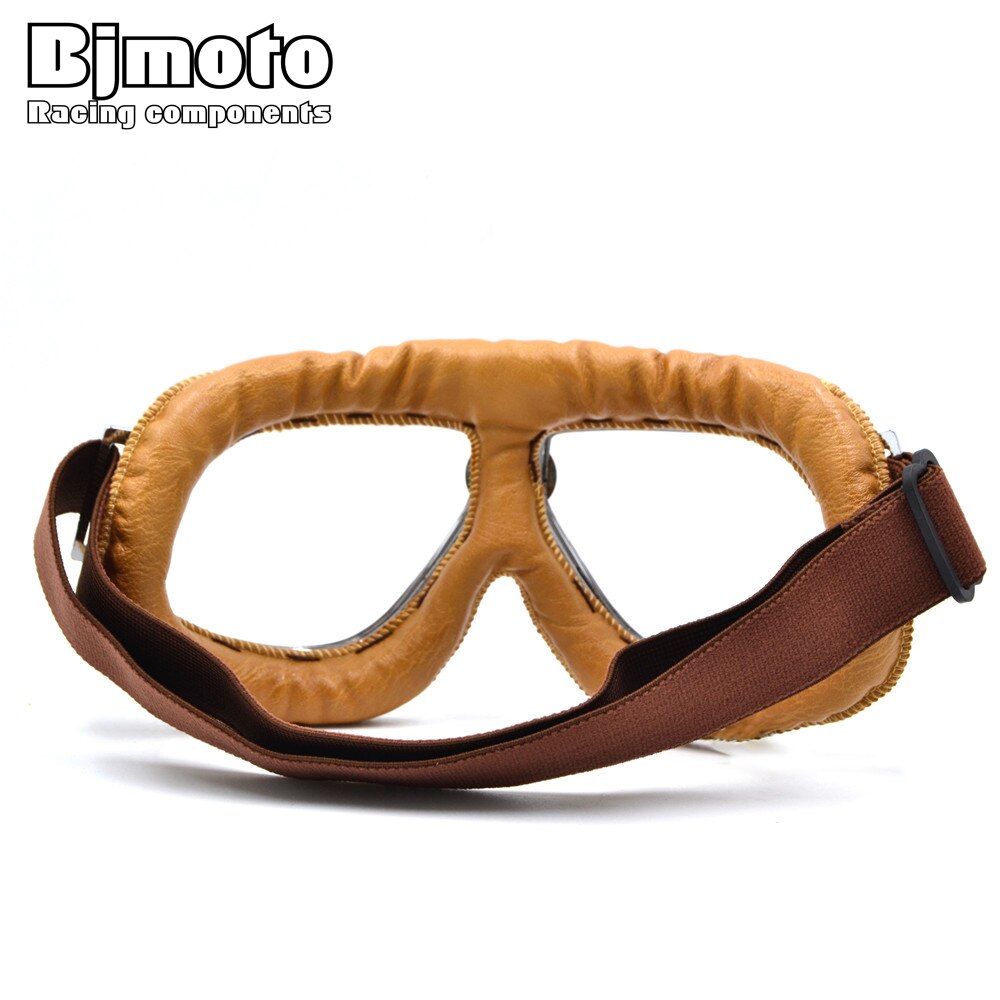 Bjmoto 5 farver motorcykel cruiser scooter biker motorcross retro vintage beskyttelsesbriller briller til sportsbriller