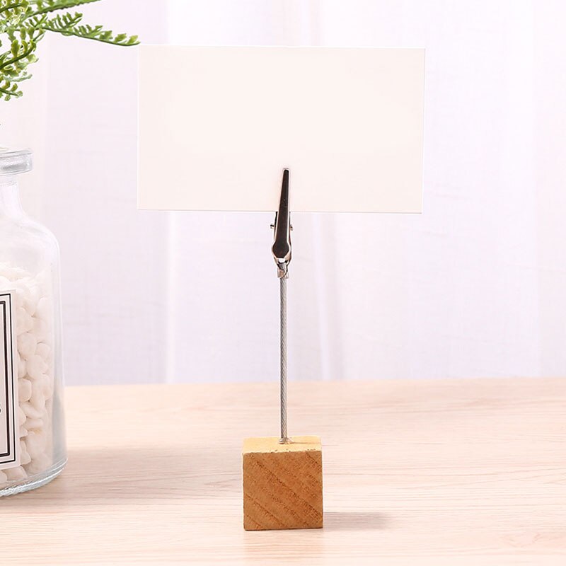 color log square message folder wrought iron memo folder memo folder desktop ornament postcard holder: brown