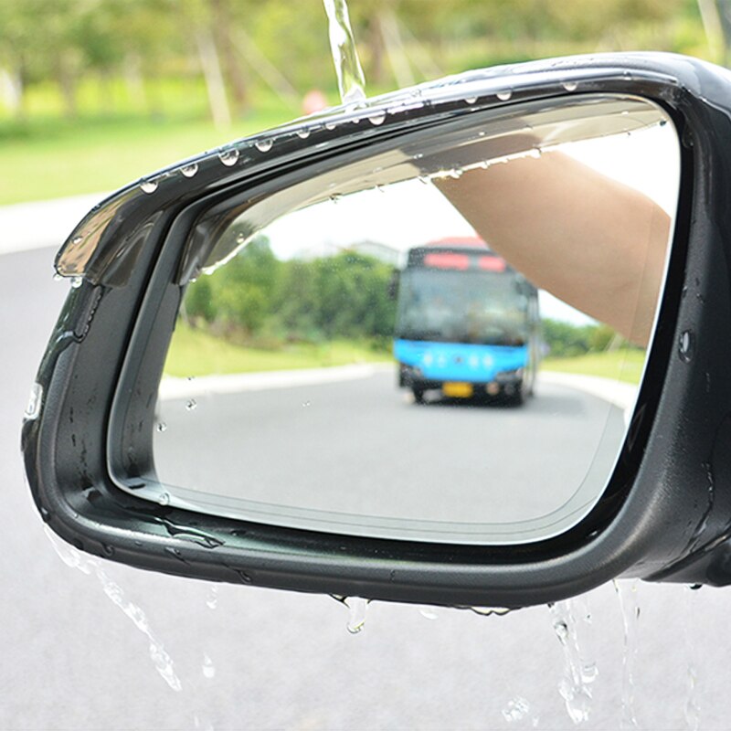 Yolu 2 stk universel fleksibel pvc biltilbehør bakspejl regnskærm regntæt knive bil spejl øjenbryn regndæksel
