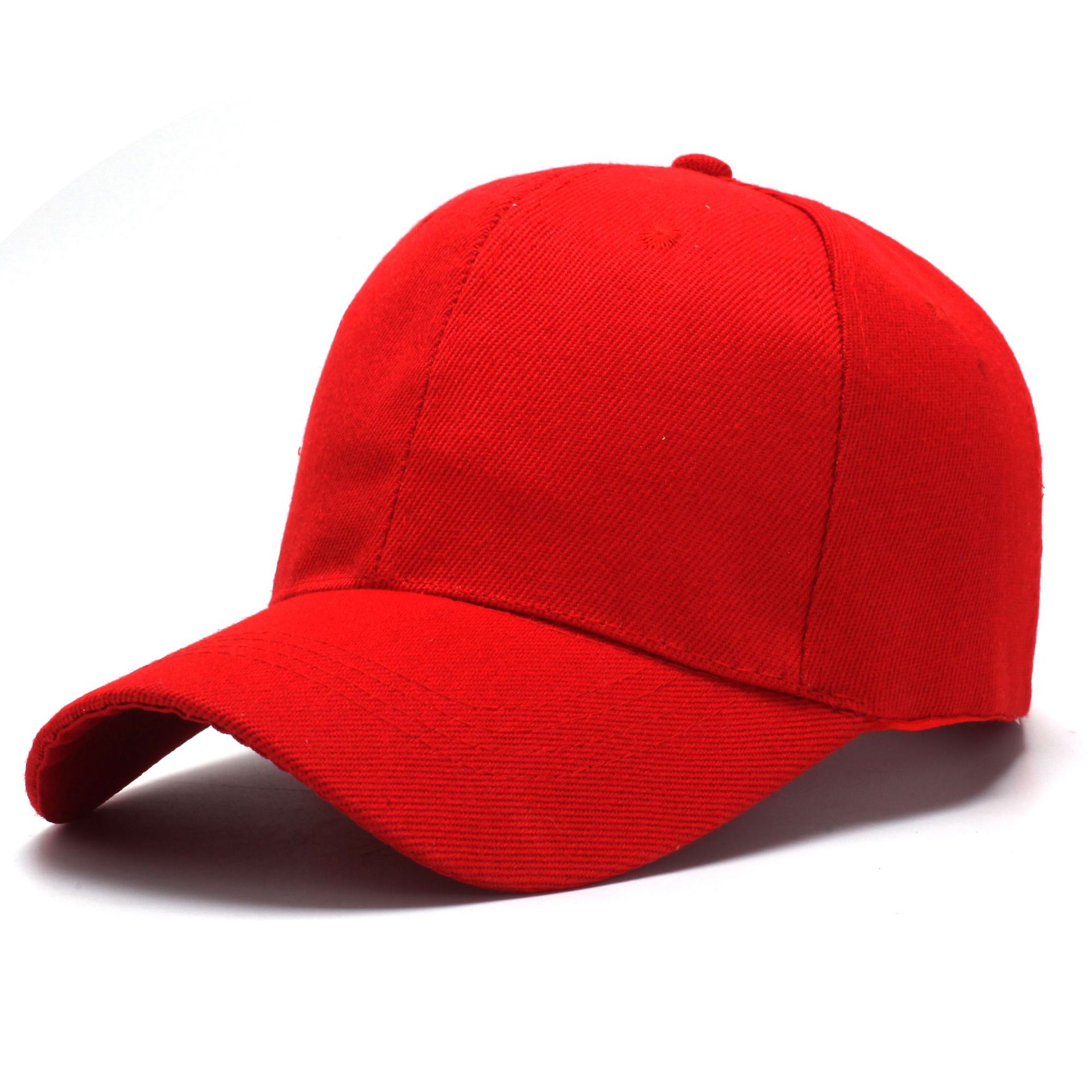 Peaked Visors Baseball Cap for Men Women Cotton Applies To Summer Outdoor Trucker Golf Hip Hop Adjustable Black Sun Hat: Red