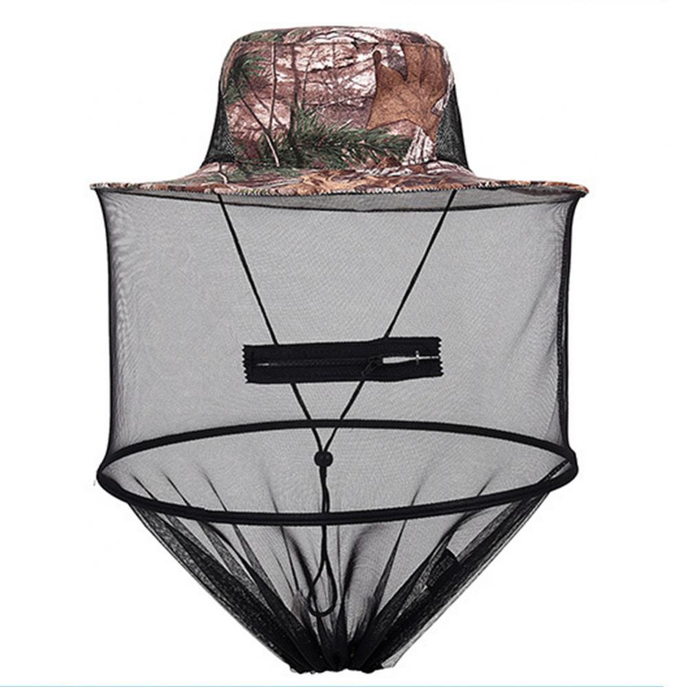 Unisex Beekeeping Hat Mosquito Net Anti-mosquito Mesh Cap Anti-insect Head Face Protection Net Mask Hat Outdoor Fishing Hat: Leaf Camouflage