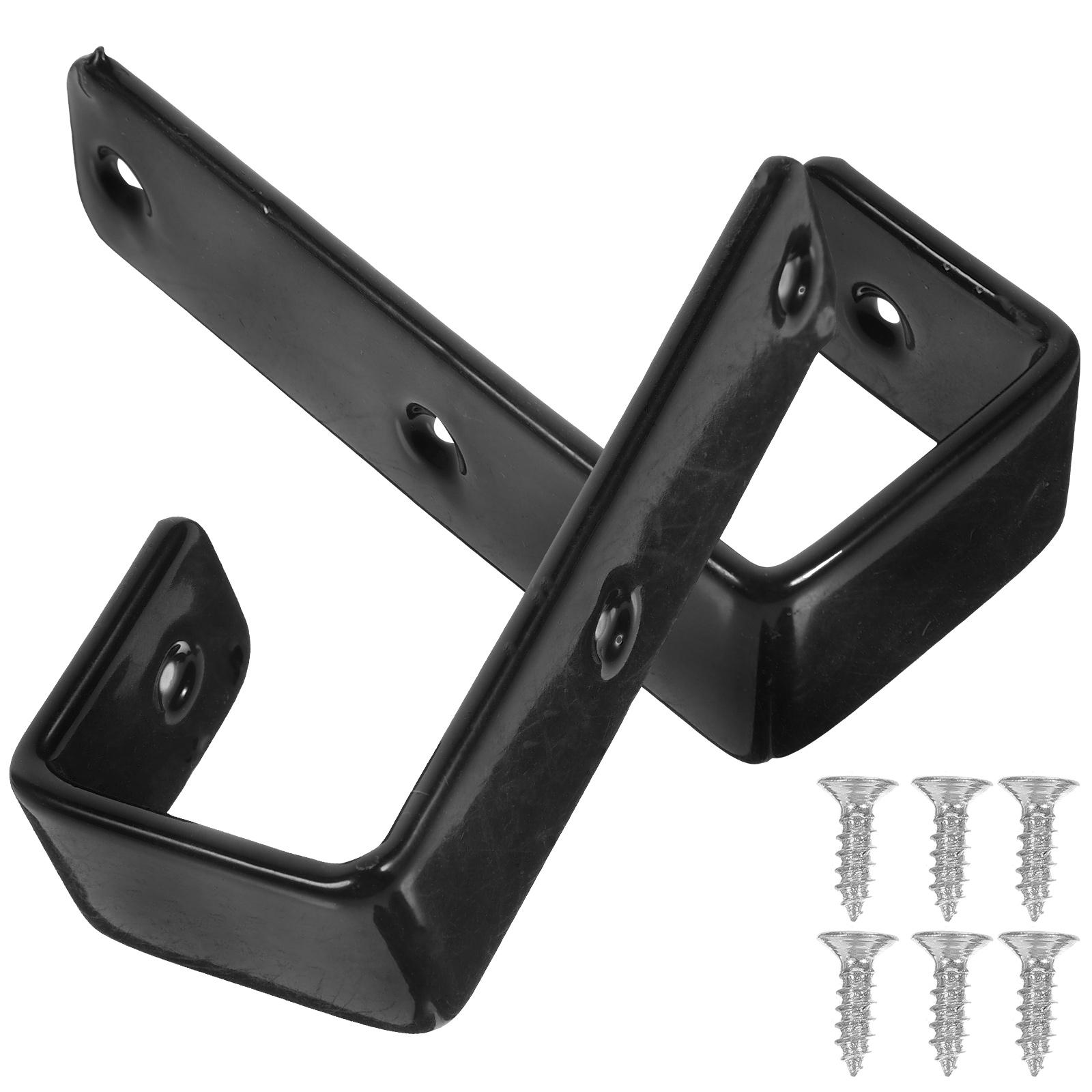 Rubber Coated Hooks Bunk Bed Ladder Holders 25MM Stairs Brackets Iron Reliable Easy Install Screws Provided Practical