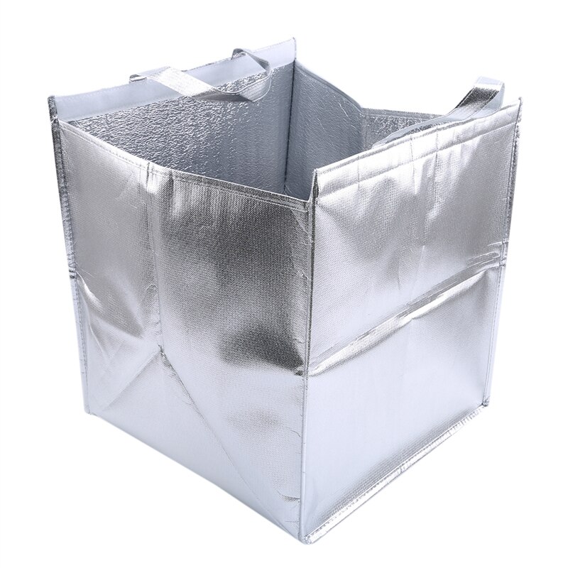 Bolsas de almacenamiento de hielo de papel de aluminio, aislamiento térmico de comida para playa, cajas duraderas para exteriores, bolsa enfriadora plegable para Picnic y almuerzo, 1 ud.: 12 inch