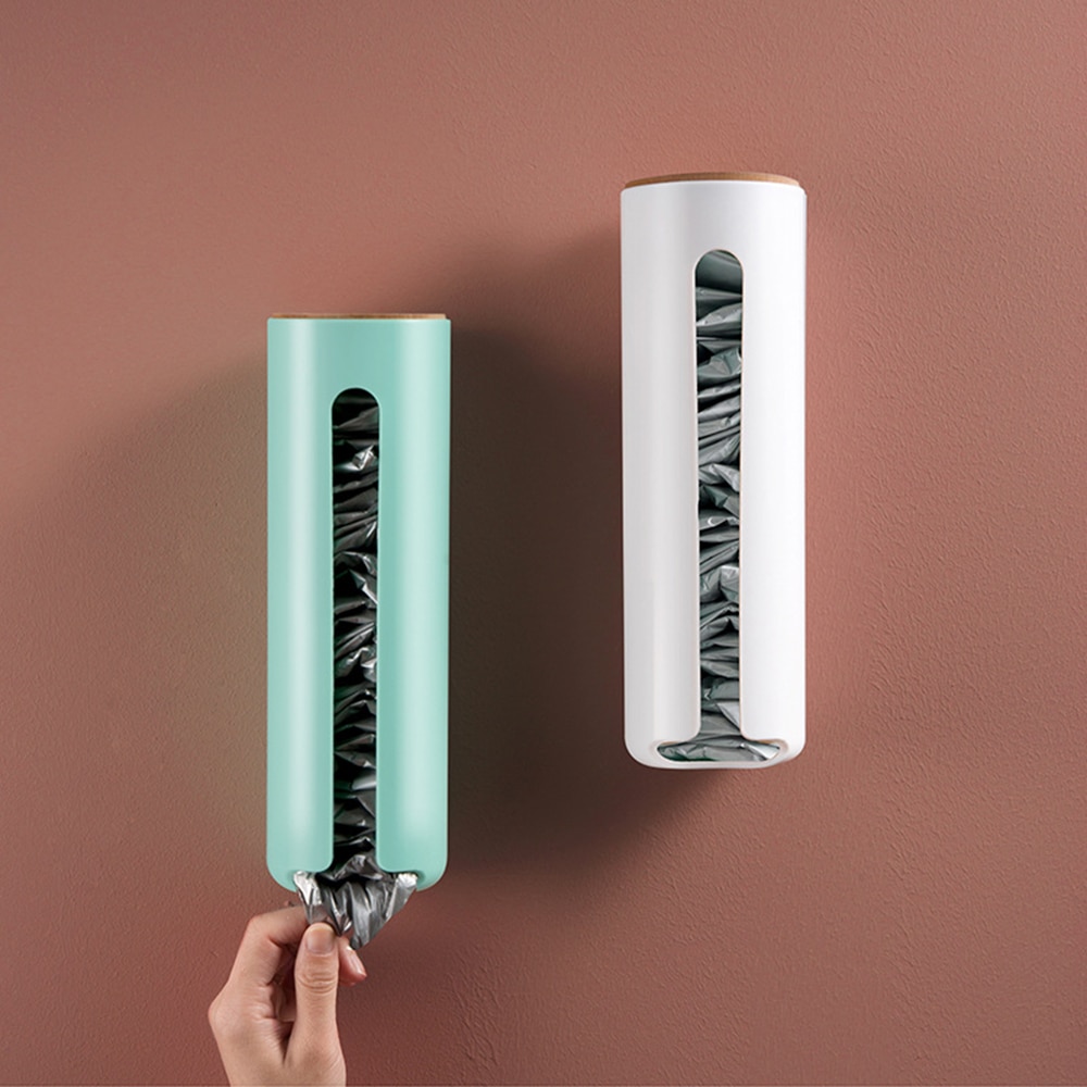 Modern Wall Mount Garbage Bag Storage Box Organiazer Cotton Pad Holder Cotton Pad Container