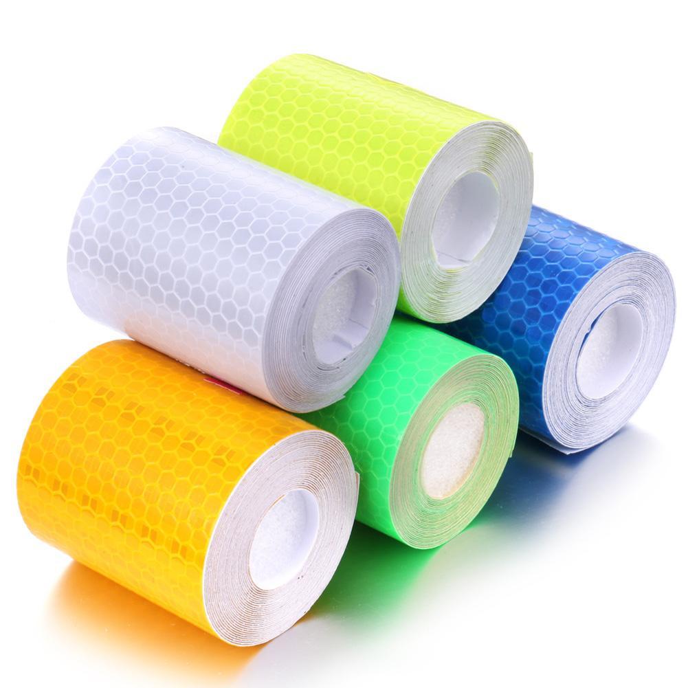 Ruban adhésif réfléchissant 5cm x 100cm pour voiture, avertissement de sécurité, autocollant pour camion, moto, vélo, voiture