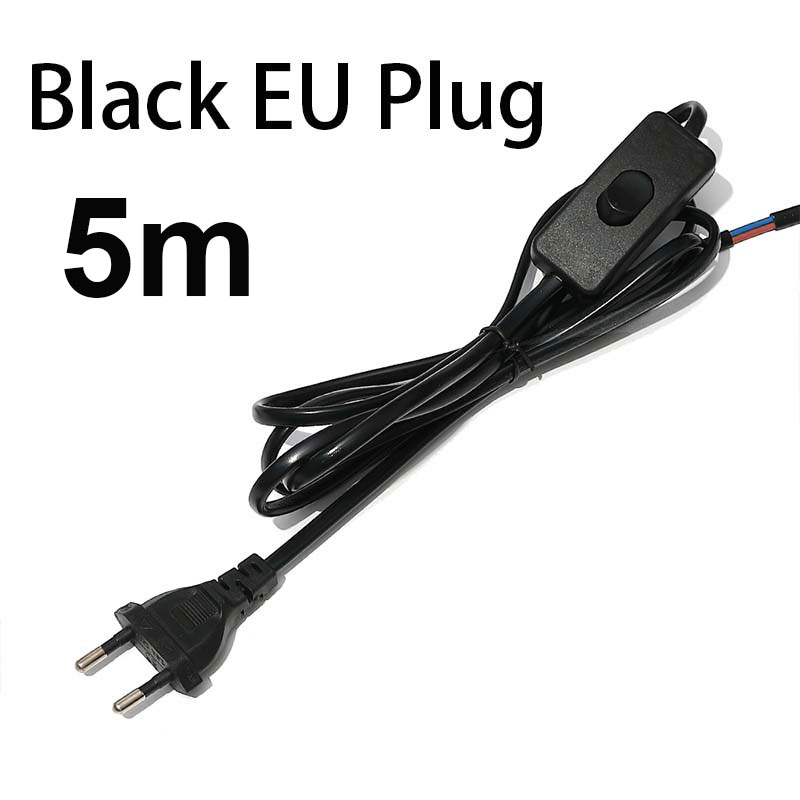 AC85-265V 660W 1,8 m 3m 5m Cable eléctrico interruptor de lámpara Cable de alimentación estándar internacional con enchufe de interruptor Cable de cobre: plum