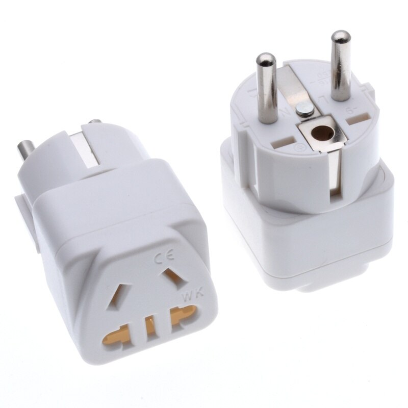 1 Uds enchufe de viaje de la UE 2 en 1 UE europeo a chino Universal AU 2 Pin Universal viaje convertidor de enchufe adaptador enchufe pequeño enchufe