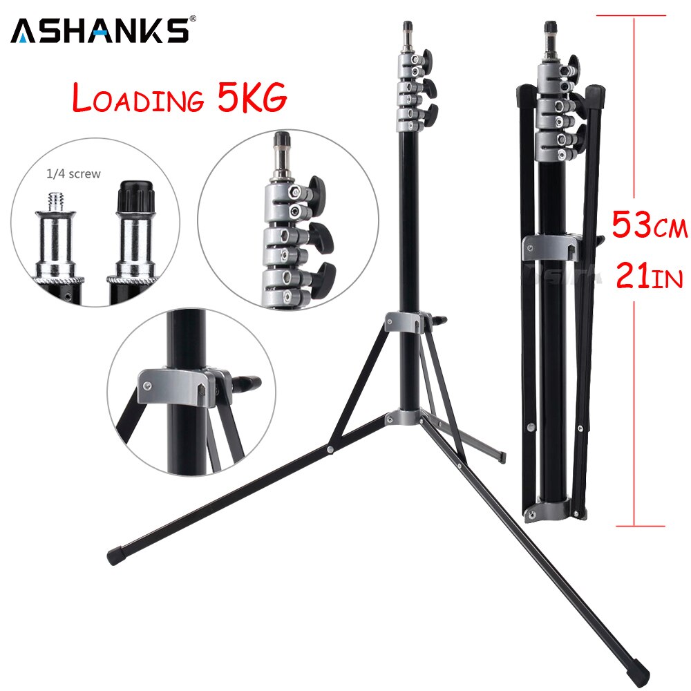 Ashanks 7ft/210Cm Light Stand Fotografie Opvouwbare Statief E27 Lamp Houder Voor Foto Video Studio Verlichting Lichtgewicht Draagbare