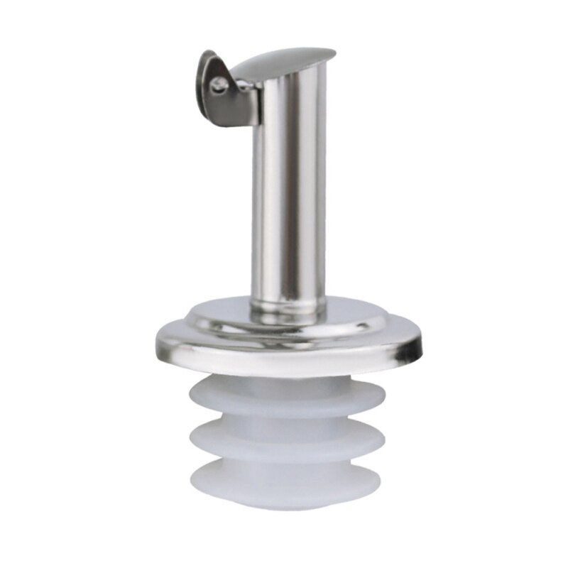 Stainless Steel Olive Oil Free Flow Pourers Liquor Bottle Pourers Wine Spout Dispenser With Covers Wine Bottle Stoppers