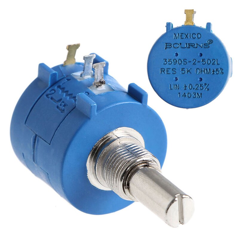 3590s-2-502l 5k ohm presisjons multiturn potensiometer motstand justerbar