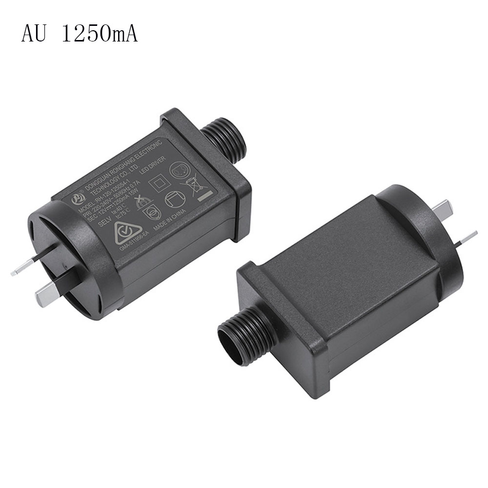 12V 1000mA/1250mA/1500mA Voeding Converter IP44 Waterdichte Transformator US/EU/AU/UK plug Vervang Yard Opblaasbare LED Adapter