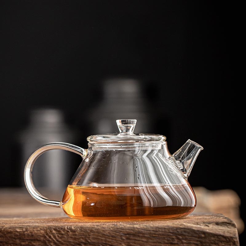 260ml Transparent Glass Teapot Heat-resistant Teapots Home Kung Fu Tea Set Small Kettle Office Mini Flower Tea Pot