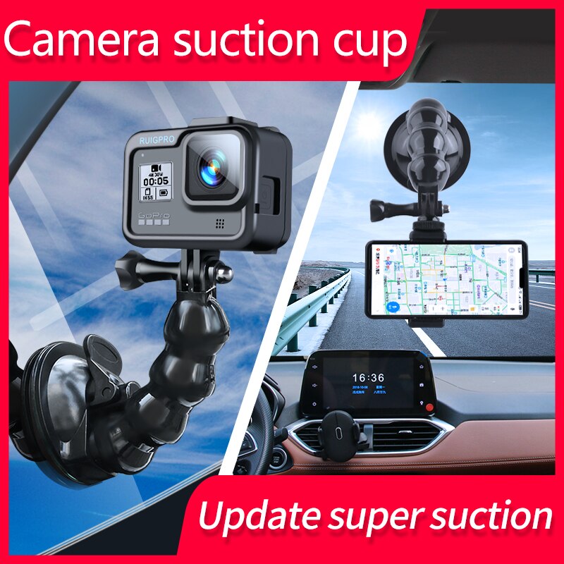 Mini caméra d'action ventouse pour GoPro Hero 9 8 7 5 6 4 Sony SJCAM SJ7 Yi 4K H9 Go Pro 7 montage vitre ventouse accessoire