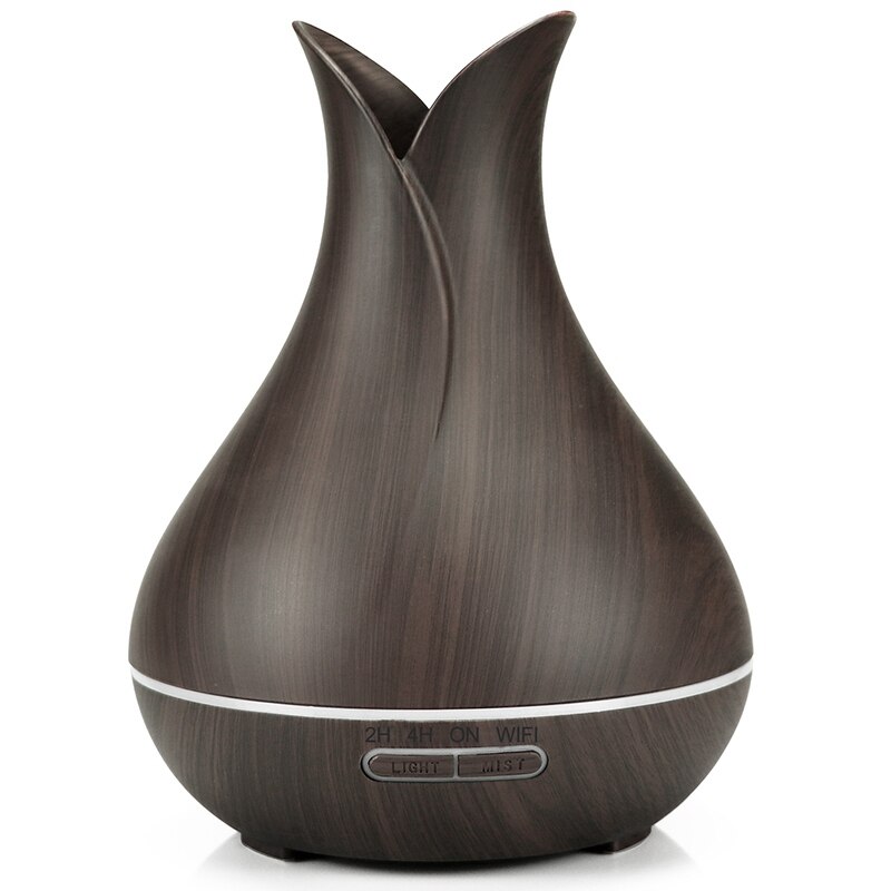 Slimme wifi-luchtbevochtiger, aromatherapie-diffuser met essentiële olie en alexa, google-app, spraakbesturing 400ml
