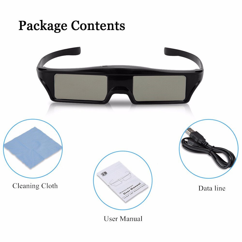 ! Obturador 3D de con Bluetooth, gafas activas para Samsung/Panasonic para Sony 3DTV, lentes universales para TV 3D