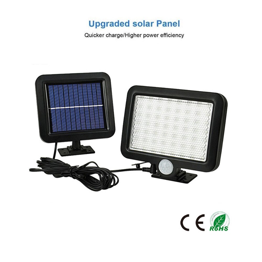 56/30 LED Solar Verlichting LED Outdoor Waterdichte Motion Sensor Solar Wandlamp Voor Tuin Vier Modi Verstelbare Solar Lampen split