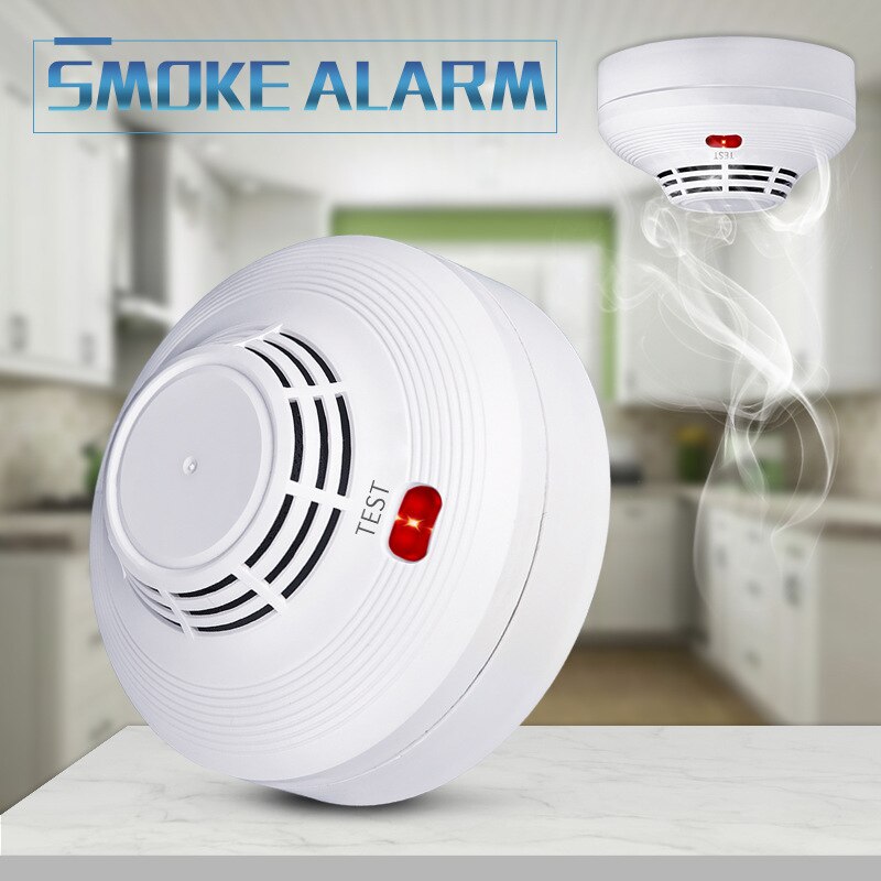 Independent Smoke Detector Portable Home Smoke Sensor High Sensitive Stable Fire Alarm alone Sensor alarm Wireless 80dB Voice