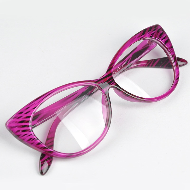 Top cat eye bril retro zwarte dames brilmontuur heldere lenzen vintage brillen skibril @: D